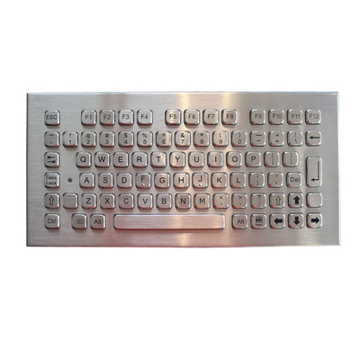 IP65 مكافحة التخريب وعرة الفولاذ المقاوم للصدأ لوحة المفاتيح سطح المكتب مع مفتاح السفر الطويل السكتة الدماغية