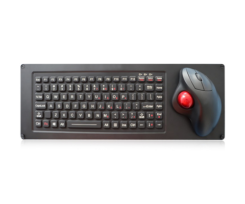 لوحة مفاتيح مطاط السيليكون EMC مع غطاء ألومنيوم لكرة التتبع البصري