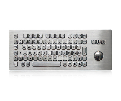 لوحة مفاتيح مكتبية من الفولاذ المقاوم للصدأ قابلة للغسل مع لوحة مفاتيح Trackball OTB MTB LTB Kiosk