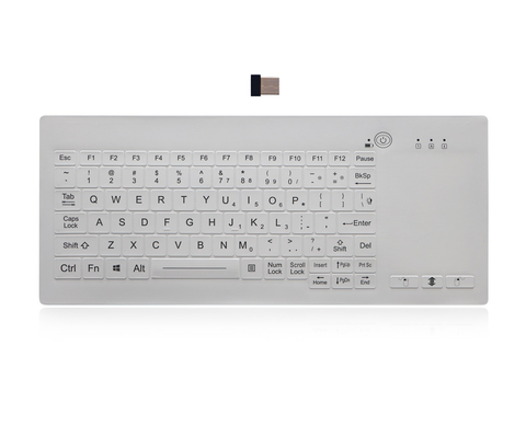 لوحة مفاتيح بإضاءة خلفية صناعية من السيليكون قابلة للغسل لسطح المكتب الطبي 2.4G لوحة مفاتيح Wirelrss
