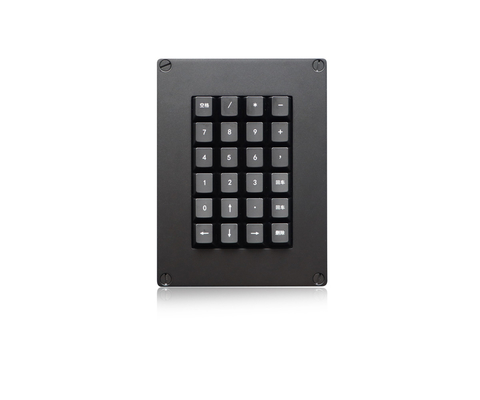 IP54 لوحة مفاتيح ميكانيكية 24 مفاتيح مع الضوء الخلفي، لوحة مفاتيح عسكرية صلبة