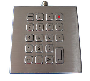 IP67 لوحة مفاتيح معدنية مدمجة نحى SS مكتب متحرك أعلى 19 مفتاحًا