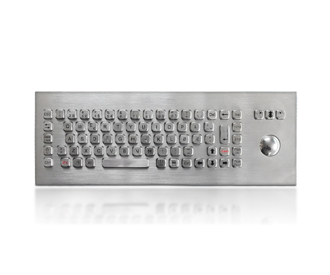 لوحة مفاتيح من الفولاذ المقاوم للصدأ مع 3 أزرار الماوس للتطبيقات الصناعية