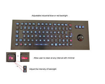 لوحة المفاتيح المعدنية الصلبة المثبتة على اللوحة مع كرة التتبع الضوئية USB الخلفية