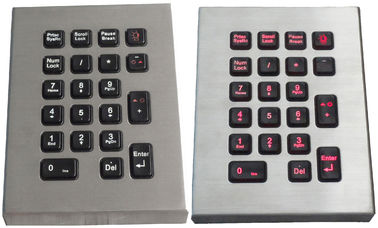 IP65 21 لوحة مفاتيح أساسيّ بحريّ, صلب الذى لا يصدأ لوحة مفاتيح مع الخلفية أحمر