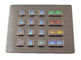 16 مفاتيح IP67 لوحة جبل لوحة المفاتيح الخلفية حسب الطلب الفولاذ المقاوم للصدأ لوحة المفاتيح
