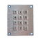 SUS304 لوحة مفاتيح رقمية مصقولة معدنية IK09 12 مفتاح تنسيق مضغوط لأكشاك البنك
