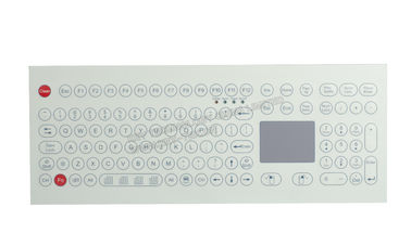 لوحة المفاتيح غشاء MATRIAL المعادن مع كرة التتبع، 108 مفاتيح، أبيض