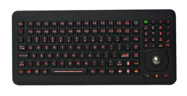 الخلفية السوداء سيليكون لوحة المفاتيح الصناعية مع كرة التتبع الضوئية وF1 - مفاتيح F24