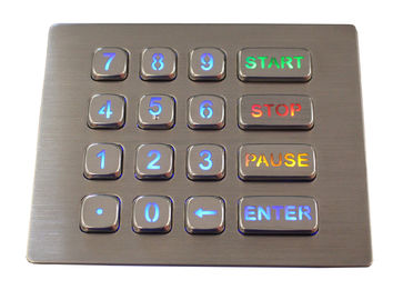 16 مفاتيح IP67 لوحة جبل لوحة المفاتيح الخلفية حسب الطلب الفولاذ المقاوم للصدأ لوحة المفاتيح