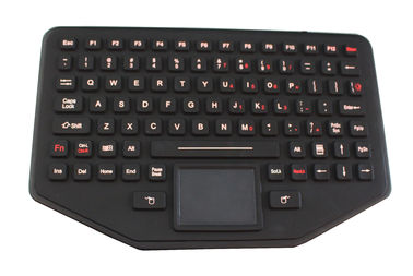 لوحة المفاتيح IP68 سيليكون المنقول سطح المكتب الصناعية مع لوحة اللمس العسكرية