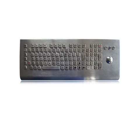 لوحة مفاتيح معدنية صناعية مثبتة على الحائط IP68 من الفولاذ المقاوم للصدأ مع كرة التتبع الضوئية