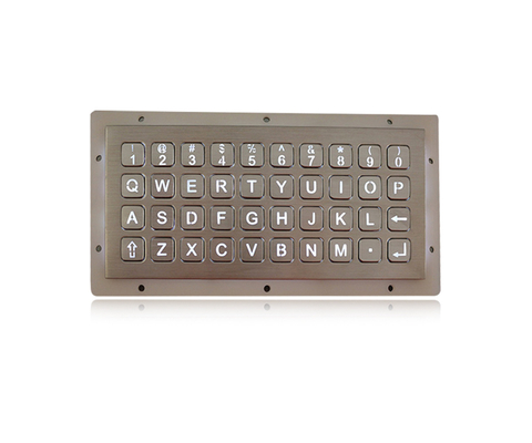 أبجدي رقمي 40 أزرار لوحة مفاتيح من الفولاذ المقاوم للصدأ لوحة مفاتيح بإضاءة خلفية مصفوفة نقطية لوحة مفاتيح صراف آلي