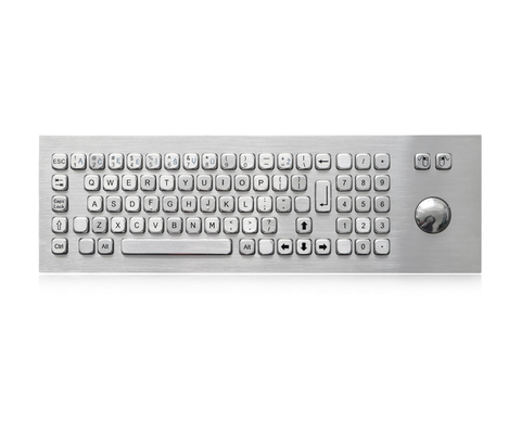 81 Keys Kiosk Metal Keyboard with Trackball وعرة الصناعية لوحة المفاتيح