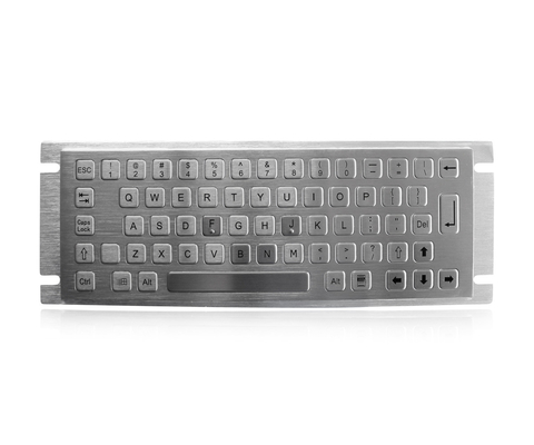 لوحة مفاتيح معدنية صغيرة من الفولاذ المقاوم للصدأ كشك صناعي مع USB وتركيب اللوحة الخلفية