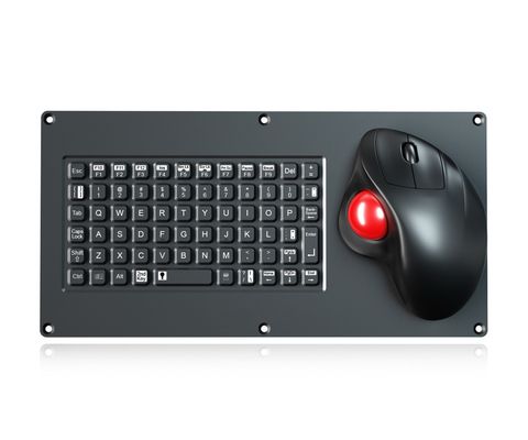 لوحة مفاتيح عسكرية صغيرة الحجم مع 69 مفاتيح و فأر تركبول إيرغونومي