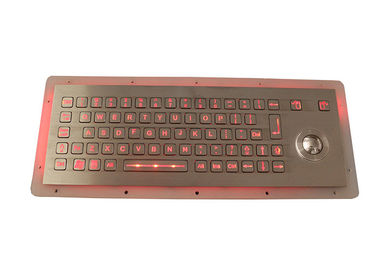 لوحة المفاتيح الصناعية الفولاذ المقاوم للصدأ مع Trackball IP67 لوحة جبل 0.45mm مفتاح السفر