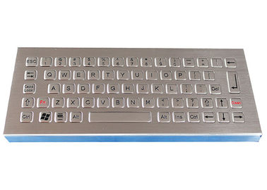 لوحة مفاتيح الكمبيوتر الصناعية رقيقة جدا 56 مفاتيح IP68 سطح المكتب الفولاذ المقاوم للصدأ قابل للغسل