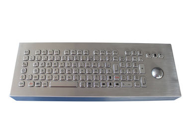 سطح المكتب المعادن Ruggedized لوحة المفاتيح ماء كشك الصناعية مع كرة التتبع