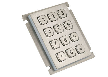 مصفوفة أجهزة الصراف الآلي لوحة أجهزة القياس جبل لوحة المفاتيح IP67 تقييمه 12 مفاتيح معدنية الفولاذ المقاوم للصدأ