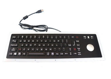الأسود IP67 الديناميكي USB لوحة المفاتيح الميكانيكية 76 مفاتيح مع ماوس كرة التتبع 38 مم