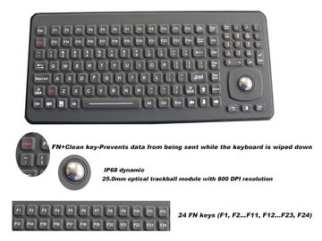 لوحة مفاتيح مطاطية متينة من السيليكون مع لوحة لوحة كرة بصرية
