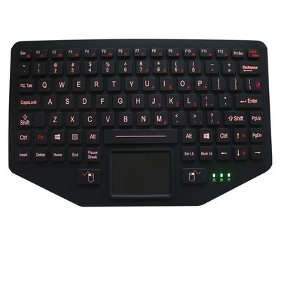5VDC 91 Keys IP67 Dynamic Silicone Rugged Keyboard مع لوحة اللمس