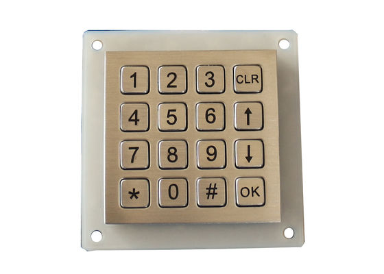 لوحة مفاتيح معدنية ذات 16 مفتاحًا مع مصفوفة نقطية