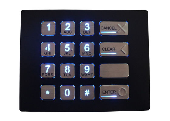 Dot Matrix IP67 Dynamic Vandal Proof Backlit Keypad لبنك كشك
