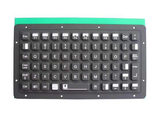 إضاءة خلفية قابلة للتعديل IP67 لوحة مفاتيح مطاط سيليكون ديناميكي USB PS2 عسكري