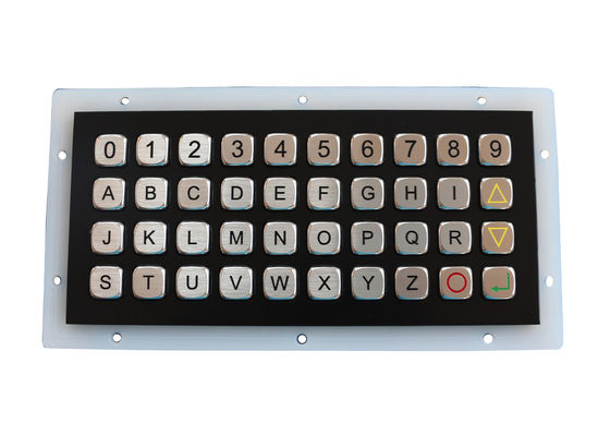 لوحة مفاتيح معدنية ديناميكية مقاومة للماء IP67 من الفولاذ المقاوم للصدأ 40 مفتاح من التيتانيوم