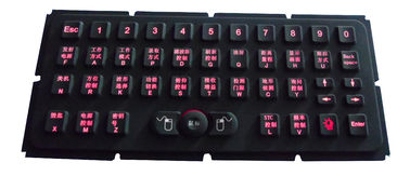 مفاتيح FN لوحة مفاتيح مطاطية من السيليكون بإضاءة خلفية حمراء مؤشر هولا مضاء