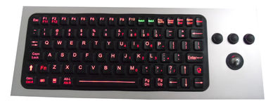 86 مفتاح سليكوون أحمر مطّاط عسكريّ درجة يبرق لوحة مفاتيح مع PS/2, USB توصيل