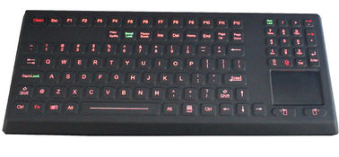 سطح المكتب قابل للغسل مضيئة سيليكون المطاط الصناعي لوحة المفاتيح مع لوحة اللمس