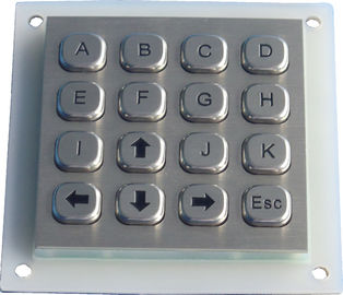 لوحة خلفية معدنية مثبتة على لوحة مفاتيح نقطية 16 مفتاح مقاوم للماء