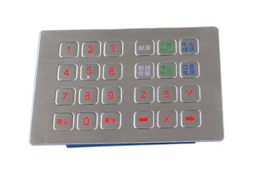 24 مفاتيح مضادة للvendal PS / 2 لوحة أعلى جبل لوحة المفاتيح المعدنية مع 0.45mm السكتة الدماغية قصيرة