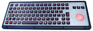 لوحة المفاتيح المعدنية الصناعية مع الخلفية لوحة التتبع كرة قوية IP65 جبل