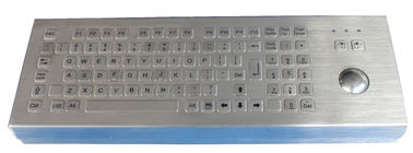 Movable 0.45mm flat keys Industrial Metal Keyboard with 800DPI optical trackball