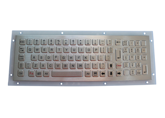لوحة مفاتيح معدنية محكمة الغسل من الفولاذ المقاوم للصدأ ديناميكية قابلة للغسل SUS304 نحى