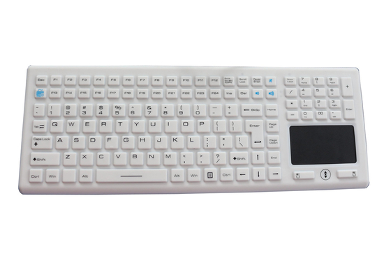 لوحة مفاتيح صناعية من السيليكون المطاطي 124 مفتاحًا لوحة مفاتيح لسطح المكتب قابلة للغسل الطبي