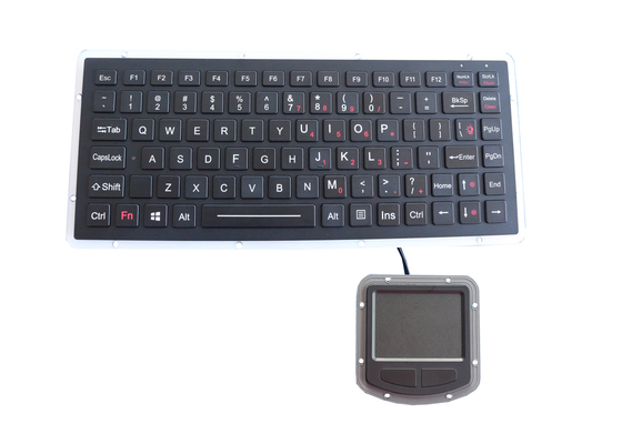 لوحة مفاتيح من سبائك الألومنيوم EMC IP67 PS2 USB متينة مع لوحة لمس 400 ديسيبل متوحد الخواص