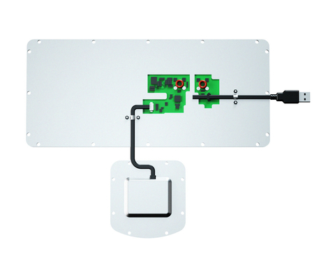 لوحة مفاتيح عسكرية من المطاط السيليكون IP65 PS2 USB مع لوحة لمس 400DPI