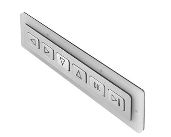 6 مفاتيح المعادن الصناعية لوحة المفاتيح الفولاذ المقاوم للصدأ المواد 160.0mm X 30.0mm الأبعاد