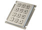مصفوفة أجهزة الصراف الآلي لوحة أجهزة القياس جبل لوحة المفاتيح IP67 تقييمه 12 مفاتيح معدنية الفولاذ المقاوم للصدأ