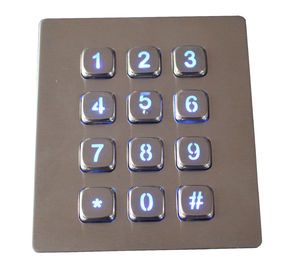 قاد PS/2 أو USB الخلفية معدن لوحة مع بارز مفتاح RS232 قارن