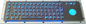 IP65 metal backlit USB keyboard with illuminated transparent  mechanical trackball